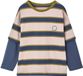 Vertbaudet Gestreept T-shirt met dubbellook middenblauw