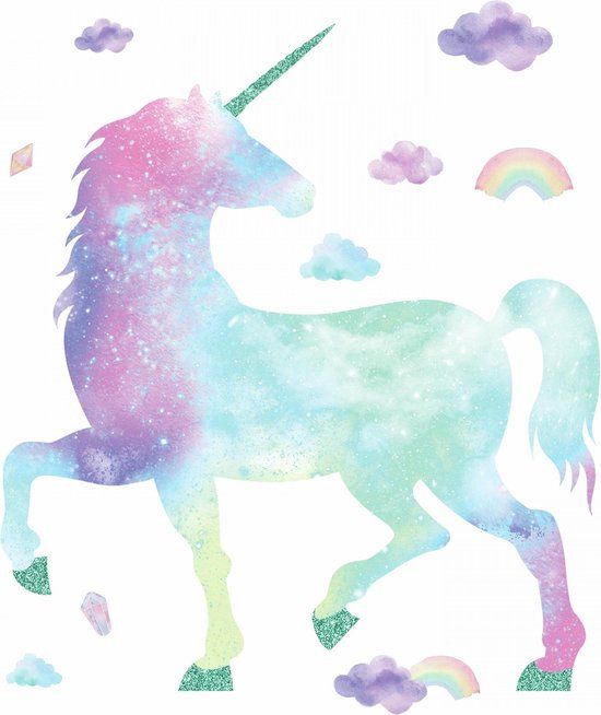 RoomMates Muursticker Galaxy Unicorn