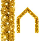 vidaXL Kerstslinger met LED-lampjes - 20 m - Goudkleurig