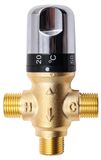Merkloos Thermostaatkraan mengkraan - 15 mm aansluiting - Messing - Instelbaar tot 38 °C - Voor douche, bad en keuken