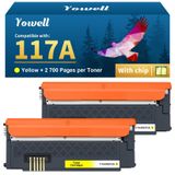 HP 117A Toner Compatible Jaune - 2 Pièces