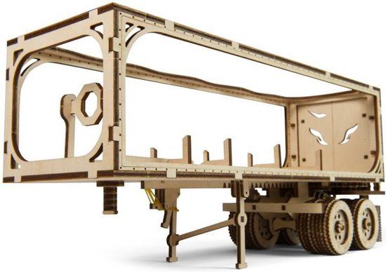 Ugears Heavy Boy Truck Trailer VM-03 - Houten Modelbouw - 138 Onderdelen - Niveau 3