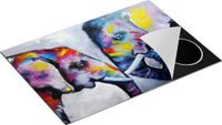 Chefcare Inductie Beschermer Twee Getekende Olifanten - Abstract - 75x50 cm