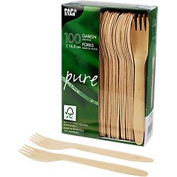 Papstar Vorken Hout Bruin 100 Stuks