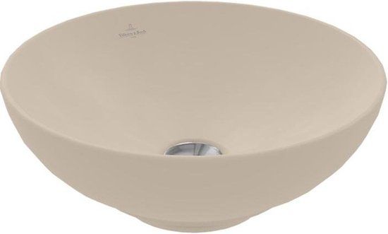 Villeroy & Boch Loop & Friends Opzetwastafel - 38cm - Rond - Almond