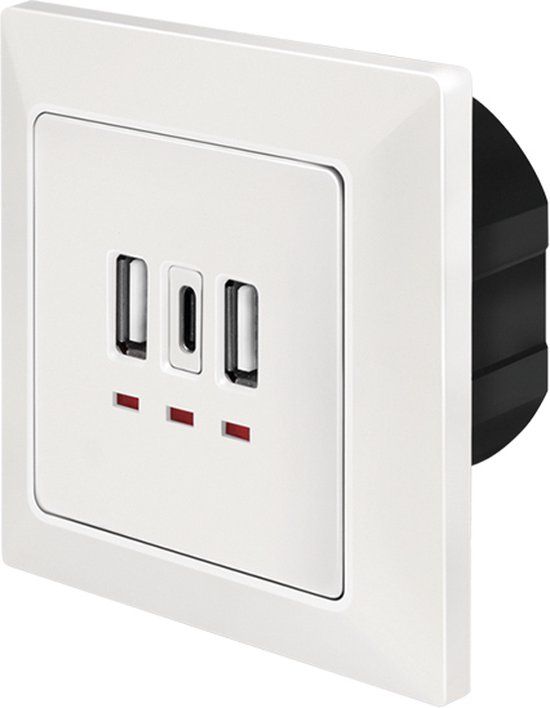 LogiLink PA0254 Inbouwdoos Met USB-laaduitgang Wit