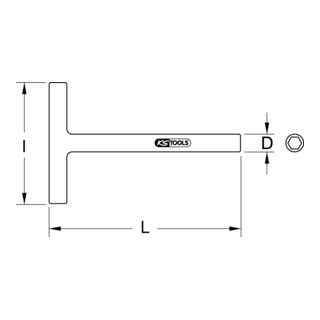 KS Tools T-greep steeksleutel met beschermende isolatie - 7mm