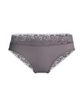 CALIDA Dames Slips Natural Comfort Lace Katoen Elastaan Effen Bruin Gemêleerd L