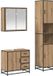 vidaXL Badkamermeubel Set 3 stuks Artisan Eiken Bewerkt hout