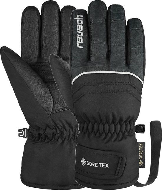 Reusch Teddy GORE-TEX Junior Fingerhandschoenen - Zwart-grijs - Maat 4 - Unisex