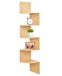 edihome, Zigzag-effect hoekrek met 5 planken, 15 mm spaanplaat, model Dallas, breedte 19,2, lengte 19,2, hoogte 123 (hout)
