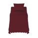 Dreamzie beddengoedset 90x190 cm - 3 stuks microvezel - hoeslaken 90x190 cm - eenpersoons onderlaken 70x260 cm - 1 kussensloop 65x65 - Oeko Tex gecertificeerd - bordeaux