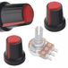 Rosfix Potentiometerknop Set 2 - 6 mm As, Duurzaam Kunststof - 15x17 mm