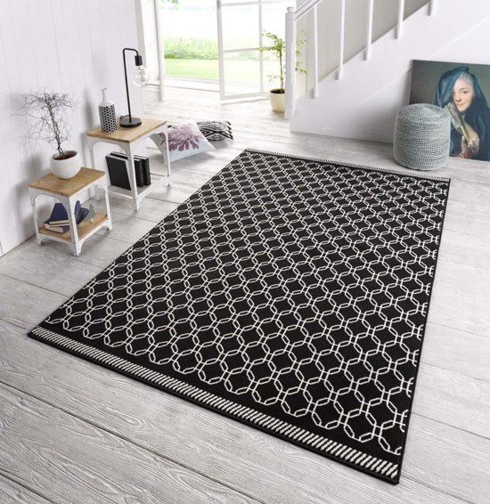 Zala Living Design Vloerkleed Chain 70x140 cm Zwart & Crème