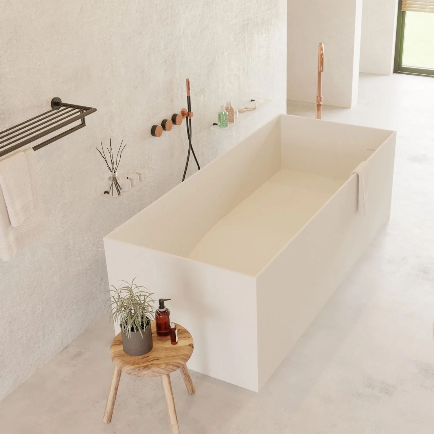 Ideavit Solidstar Vrijstaand Ligbad - 180x76x58 cm - Mat Wit