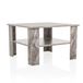 hjh LIVING BISMO Salontafel marmerlook grijs 70 x 70 cm