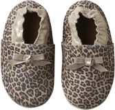 Vertbaudet Chaussures bébé en cuir souple - Beige, imprimé - Imprimé léopard