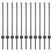 vidaXL - Ingegraven hekpalen - 11 stuks - Grijs - 120 cm - Gepoedercoat staal