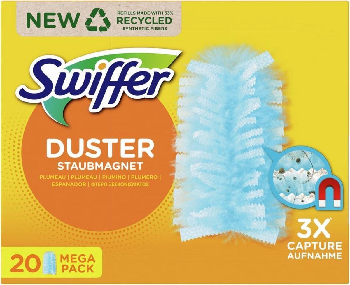 Swiffer Duster - Trap & Lock - Voordeelverpakking - 3x20 Navullingen