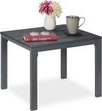 Merkloos Relaxdays Balkontafel met houtlook - Grijs - 39 x 52 x 48 cm
