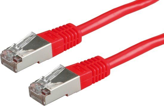 VALUE Patchkabel Cat.6 (Class E) S/FTP (PiMF), rood, 0,5 m