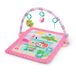 Bright Starts Pink Palms Tiki Toy Bar Kit de gymnastique multi-activités et tapis de jeu avec barre de jouets et 3 jouets 0 mois à 3 ans