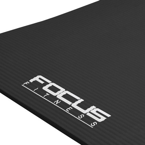 Focus Fitness NBR Sportmat - Zwart - 180 x 61 x 1.5 cm