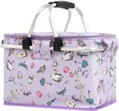 Koqit Panier de pique-nique pliable, 22 litres, grande capacité, sac isotherme pliable, sac d'isolation, panier à provisions, sac thermique pour extérieur, pique-nique, plage, voyage, camping, barbecue, fête de famille