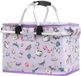 Koqit Panier de pique-nique pliable, 22 litres, grande capacité, sac isotherme pliable, sac d'isolation, panier à provisions, sac thermique pour extérieur, pique-nique, plage, voyage, camping, barbecue, fête de famille