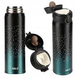 Nils Thermosbeker 450 ml - RVS, Zeeblauw
