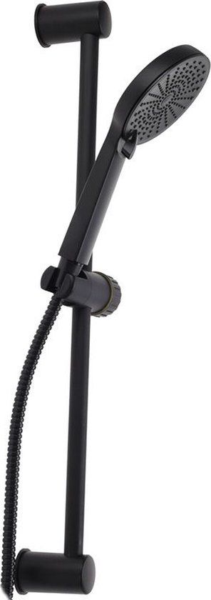 Doucheset Mat Zwart | Handdouche | 3 standen | Waterbesparend