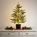 Kunstkerstboom met 30 LED-lampjes - ongeveer 60 cm - Kunstboom, werkt op batterijen en heeft een timer
