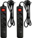 Benson Stekkerdoos 3-voudig - 2x USB - Schakelaar - Geaard - Zwart - 150 cm