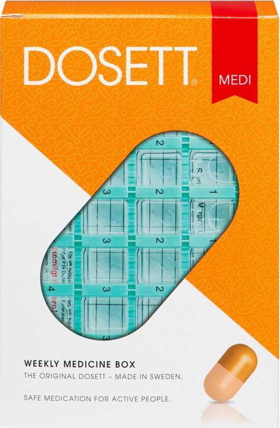 Blockland Dosett Medicator Dos Box - Pillendoosje - Blauw - Rechthoekig