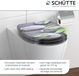 Abattant de toilette en Duroplast avec système de libération rapide et mécanisme de fermeture douce
