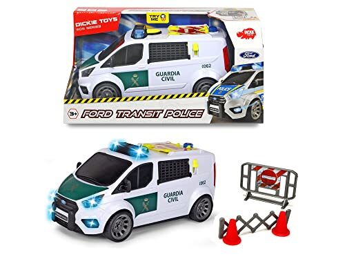 Dickie Toys Guardia Civil speelgoed, 38 cm, met licht en geluid, opening van de achterste deuren, vanaf 3 jaar (203715013SI1)