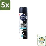 Nivea Men Black & White Invisible Fresh Déodorant Spray - 5 x 150 ml