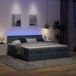 Maison Exclusive - Cadre de lit ottoman avec matelas gris foncé 200x200 cm velours