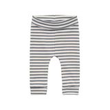 Noppies baby katoenen gestreepte babybroek - blauw/ecru