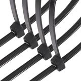Zwarte nylon kabelbinders, 7,2 x 450 mm (20 stuks)