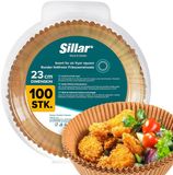 Sillar Bakpapier voor Airfryer, 23cm, 100 stuks