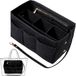 OEM BeiJingLiangPinJiaZuoKeJiWenHuaFaZhanYouXianGongSi Vilten handtas organizer insert - meerdere compartimenten - ritsen - sleutelhanger - draagtas organizer - zwart - M