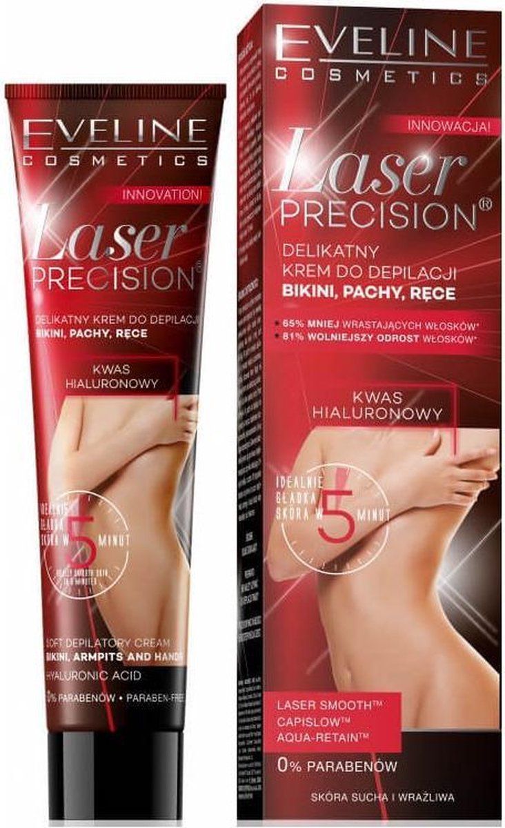 Eveline Cosmetics Laser Precision Delicate Cream For Hair Removal Bikini Smell And Hands To Score Dry 125ml