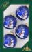 Krebs Glas Lauscha 4x Weihnachtsbaumhänger Schneemann Dekoration Blau - 7 cm