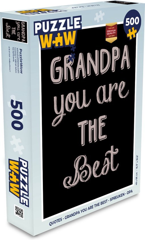 MuchoWow Puzzel Quotes - Grandpa you are the best - Spreuken - Opa - Legpuzzel - Puzzel 500 stukjes