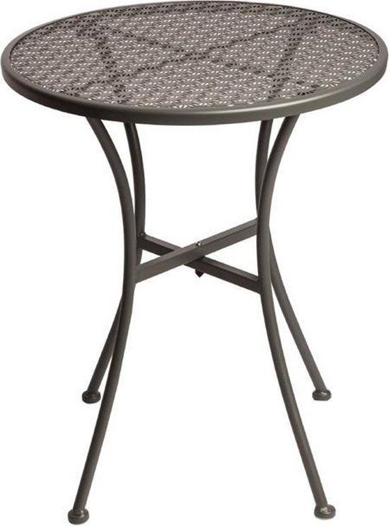 Bolero Ronde Stalen Bistro Tafel Grijs 60cm