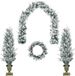 vidaXL Mini Kerstboom 120 cm PVC en PE Groen en Wit