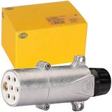 HELLA 8JA 003 832-001 Stekker - 24V - 7-polig - Schroeftype - Aluminium - Zilver