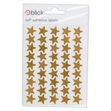 Blick Labels, metallic goud, zelfklevende stickers, sterren, 14 mm, 135 etiketten