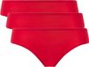 Chantelle Slip SOFTSTRETCH Rood Effen Dames One Size Set van 3